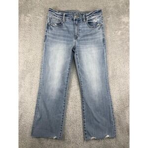 American Eagle Jeans Womens 6 Short (29x23.5) Kick Boot Blue Mid-Rise